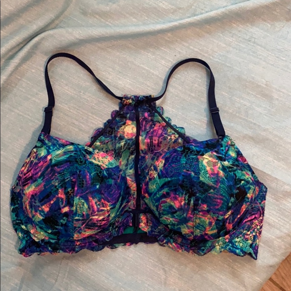 Colorful lace cross back Victoria’s Secret push up